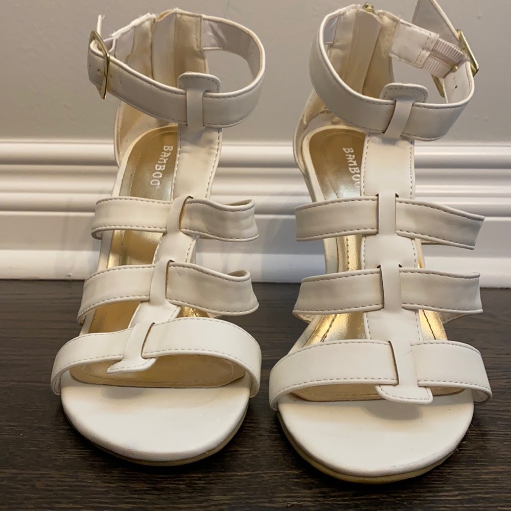 Cream wedges size 8